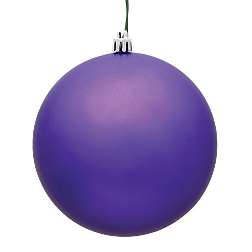 Vickerman 487419 – 10″ Purple Matte Ball Christmas Tree Ornament (N592566DMV)