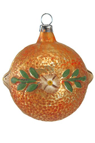 Marolin Orange MA2011046 German Glass Ornament w/Gift Box