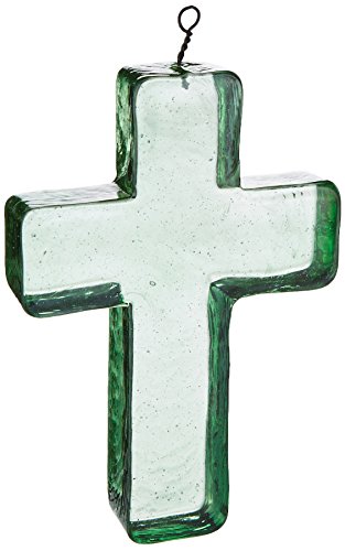 Creative Co-op Recycled Glass Hanging Cross