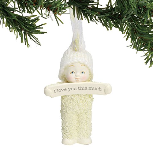 Department 56 Snowbabies “I Love You This Much” Porcelain Hanging Ornament, 3”