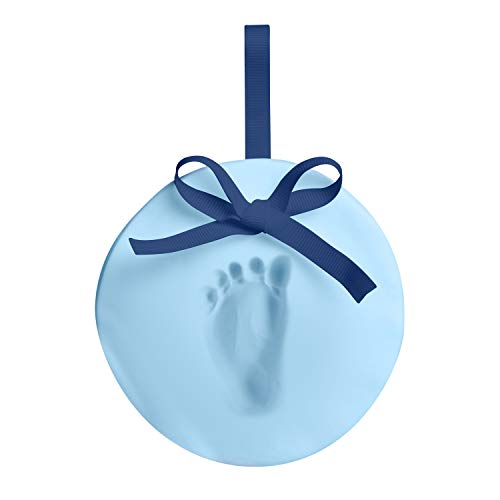 Pearhead Easy-to-Create Babyprints Baby Handprint or Footprint Ornament Kit with Ribbon, Creative Holiday Gift or Special Year-Round Keepsake, Blue