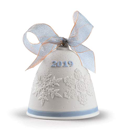 Lladro 2019 Porcelain Blue Christmas Bell #8446