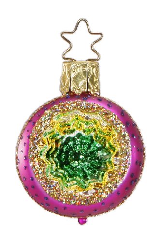 Inge Glas Reflector Christmas Twinkles – Pink 1-014-13f German Glass Ornament