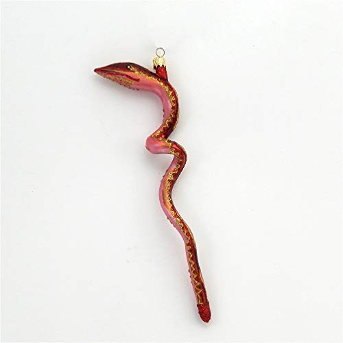 Christina’s World Serpentine Snake – Blown Glass Ornament – Red Shades