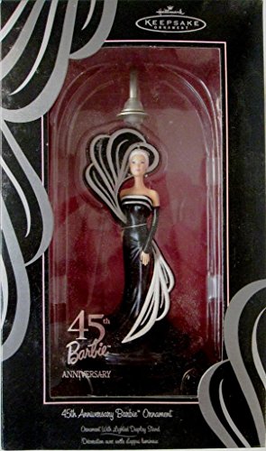 QHB6601 45th Anniversary Barbie 2pc (with lighted display stand) 2004 Hallmark Keepsake Ornament