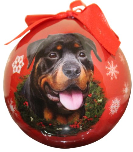 Rottweiler Christmas Ornament Shatter Proof Ball Easy To Personalize A Perfect Gift For Rottweiler Lovers