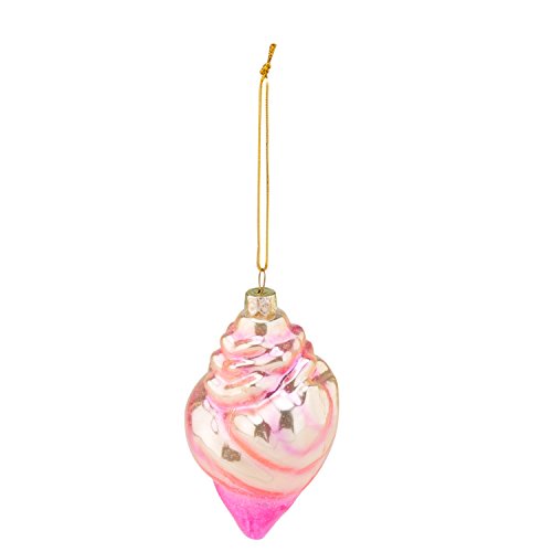 Beachcombers Coastal Life Decorative Beach Ornament with S-Hook (Pink Shell, 04233)