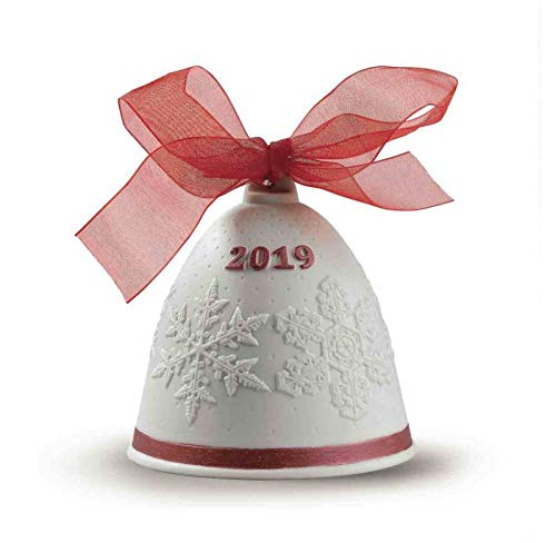 Lladro 2019 Porcelain Red Christmas Bell #8448