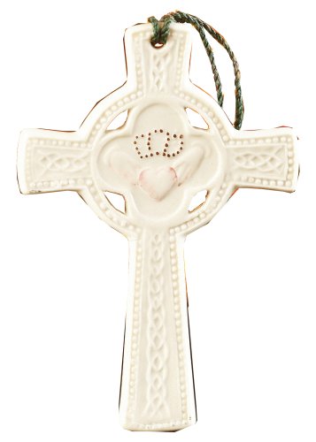 Reed & Barton Belleek Claddagh Celtic Cross Ornament