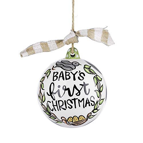 Glory Haus Baby’s First Christmas Hanging Neutral Ball, Multi