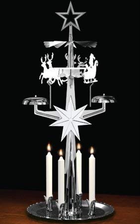 Alexander Taron Importer 9012N Swedish Design Nickel Christmas Chime with Candles-11.75″ H x 5.5″ W x 4.75″, Black