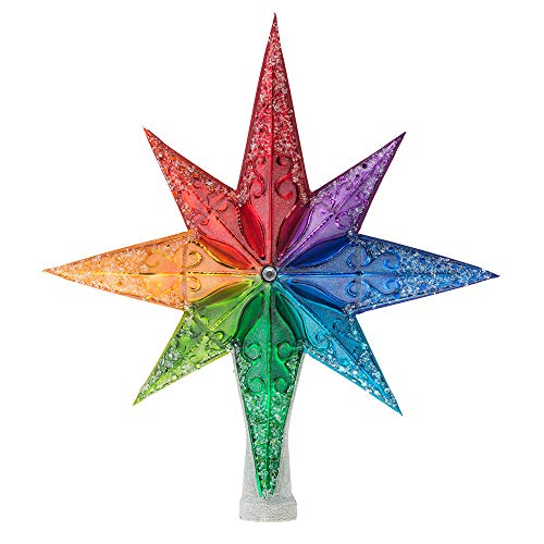 Christopher Radko Rainbow Stellar Finial Christmas Ornament