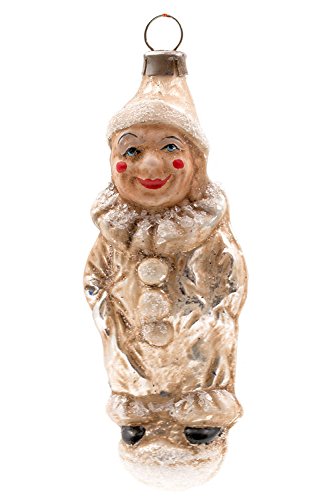 Marolin Little Clown with Glitter MA2011109 German Glass Ornament w/Gift Box