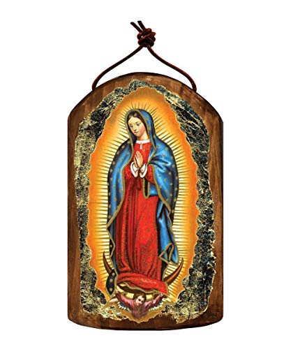 Lady of Guadalupe Wooden Icon – Plaque Ornament by G. DeBrekht #87032