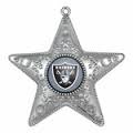 Oakland Raiders Silver Star Ornament