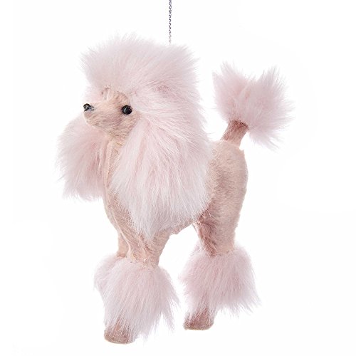 Kurt Adler 5-Inch Furry Pink Poodle Ornament