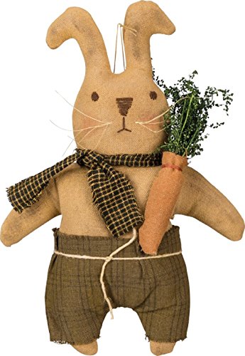 Primitives by Kathy Bunny Ornament With Pants 4.50 Inches x 8 Inches x 2.25 Inches Decorative Signs