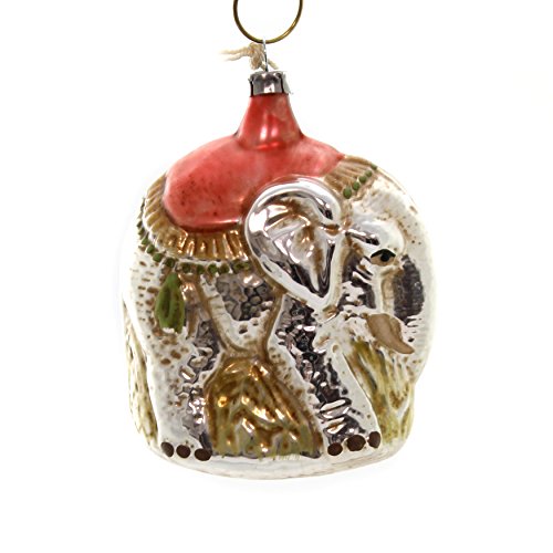Marolin Elephant Vintage Looking Ornament Feather Tree Germany 2011055 Red