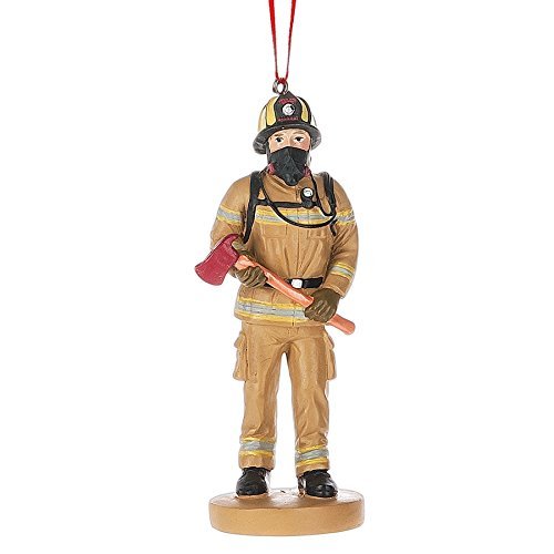 Midwest-CBK Fire Fighter Uniform Resin Stone Christmas Ornament Product ID: 738449444887