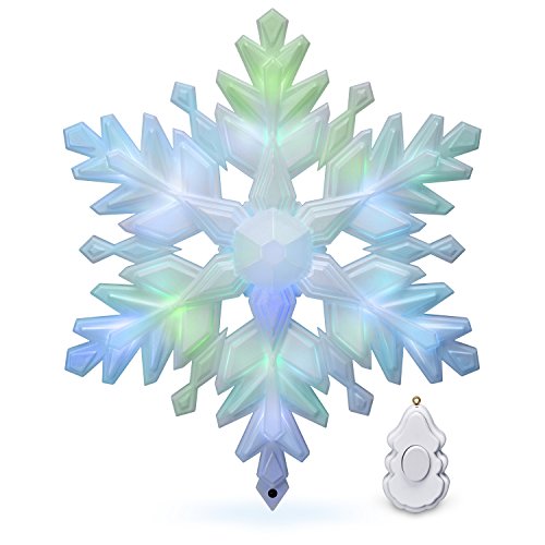Hallmark Keepsake Christmas Tree Topper 2018 Year Dated, Stunning Snowflake With Music and Light