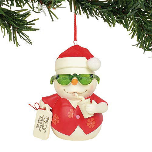 Department 56 Snowpinions He Sees You When You’re Drinking Hanging Ornament, 3″, Multicolor