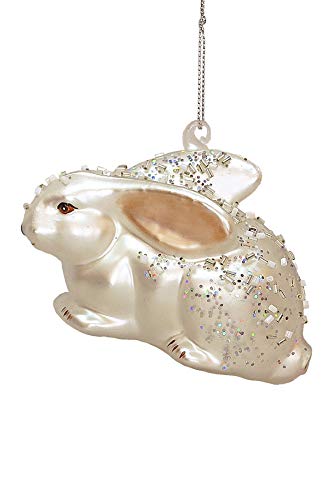 Pink Ear Rabbit Glass Ornament Mark Roberts