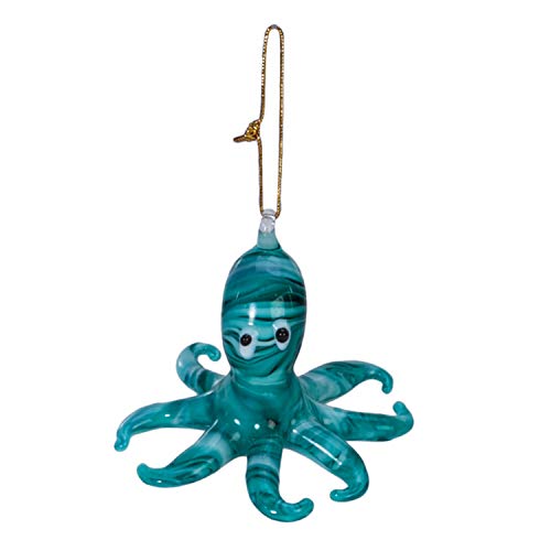 Beachcombers Coastal Life Decorative Ocean Ornament with S-Hook (Octopus, Turquoise, 04022)