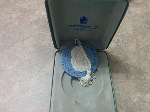 Wedgwood Pale Blue Solid Jasper Ware Santa Claus Ornament – 1990