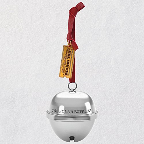 Hallmark Keepsake Christmas Ornament 2018 Year Dated, The Polar Express Bell The First Gift of Christmas With Sound