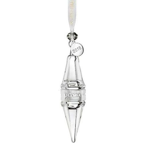 Waterford Crystal 2018 Ogham Peace Icicle Ornament 5″