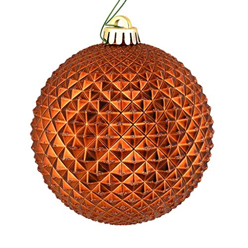 Vickerman 530184-2.75″ Copper Durian Glitter Ball Christmas Tree Ornament (12 pack) (N188488D)