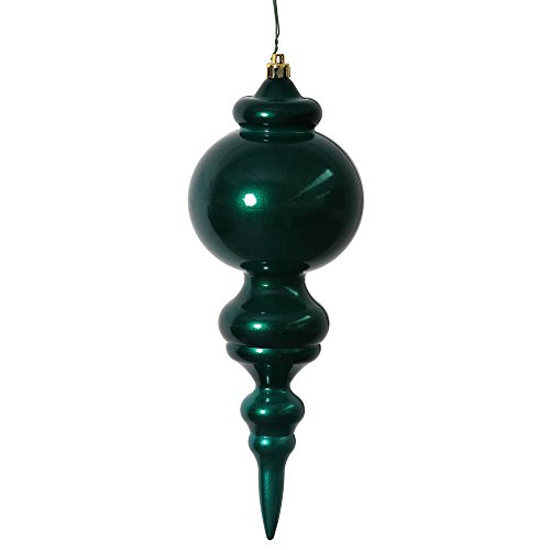 Vickerman N151424DCV Finial with a candy & UV resistant finish, 9.5″ x 3.5″, Emerald