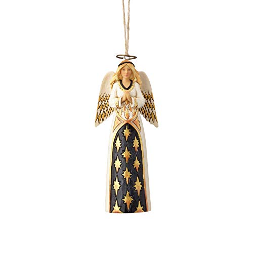 Enesco 6001440 Black & Gold Angel Ornament Multicolor