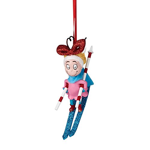 Department 56 Grinch Sports Cindy Skiing Ornament, 4 inch