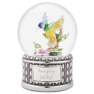 Things Remembered Personalized Jeweled Hummingbird Musical Snow Globe with Engraving Included