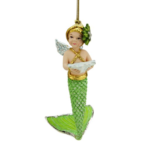 Patience Brewster Krinkles Hand-Painted Tropical Mer-Baby Christmas Ornament