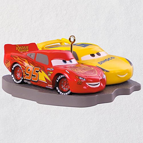 Hallmark Keepsake Christmas Ornament 2018 Year Dated, Disney/Pixar Cars 3 Lightning McQueen and Cruz Ramirez