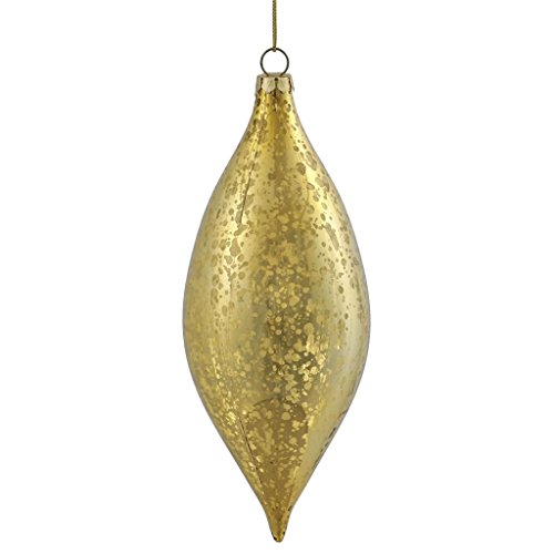 Vickerman 464274-7 Gold Shiny Mercury Finish Drop Christmas Tree Ornament (4 pack) (M155468)