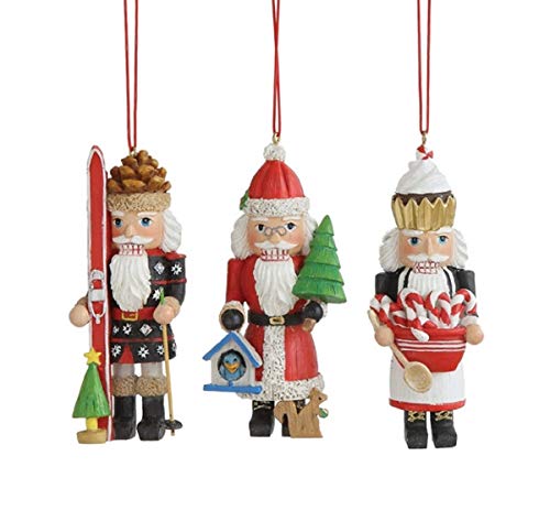 Creative Co-op Nutcracker Christmas Hanging Ornaments – Set of 3