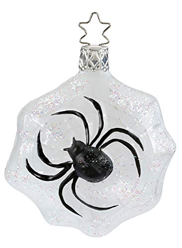Inge-Glas Spinning Christmas Glass Ornament Halloween Spider 10035S018