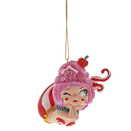 Enesco 4059024 The World Of Miss Mindy Cotton Candy Mermaid Stone Hanging Ornament,  Multicolor