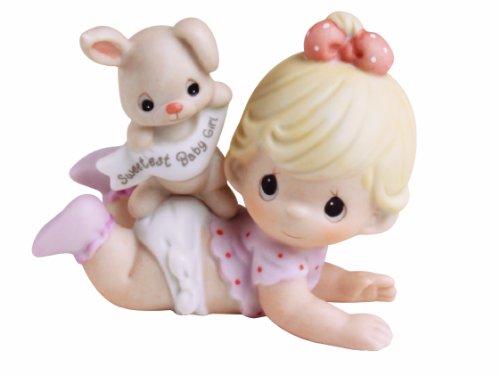 Precious Moments,  The Sweetest Baby Girl, Bisque Porcelain Figurine, 101501
