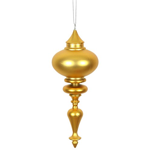 Vickerman 477021-8.7 Honey Gold Matte Finial Christmas Tree Ornament (3 pack) (N175037D)