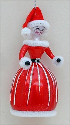 De Carlini Glass Ornament – Mrs. Santa – Italian Ornament