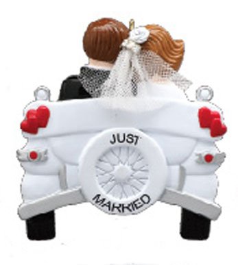 Just Married Personalized Christmas Ornament