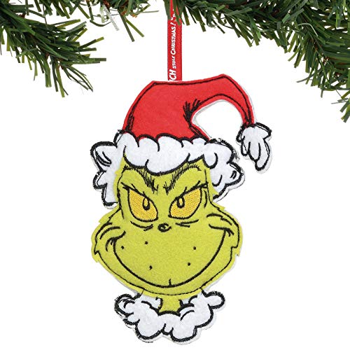 Department 56 The The Grinch Double-Sided Felt Hanging Ornament, 7.75″, Multicolor