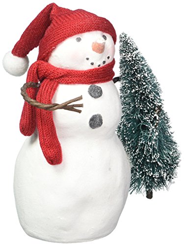 Hallmark Home Holiday Snowman Figurine with Tree, Medium