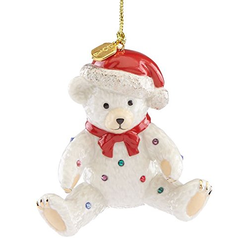 2018 Holiday Gems Teddy Bear Ornament by Lenox