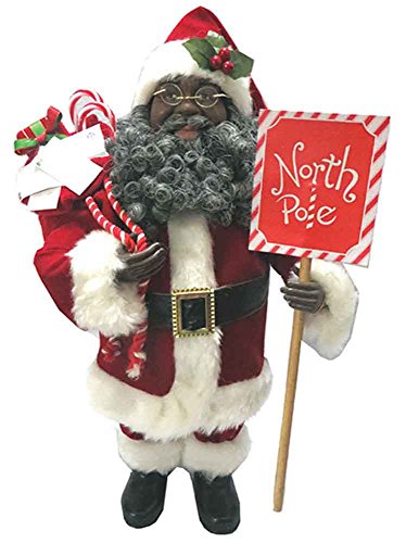 Santa’s Workshop 15″ African American North Pole Santa