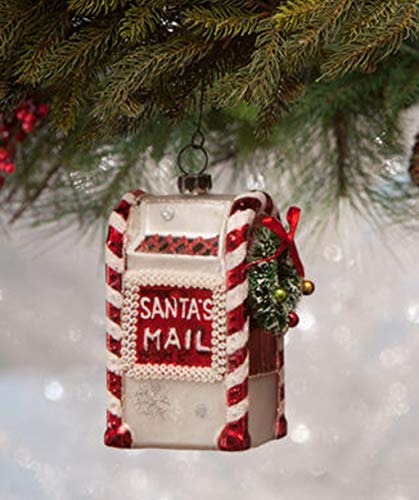 Bethany Lowe Santas Mail Glass Hanging Christmas Tree Ornament